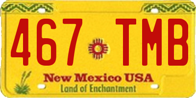 NM license plate 467TMB