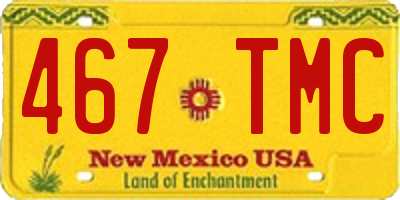 NM license plate 467TMC