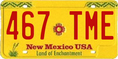NM license plate 467TME