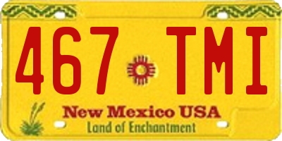 NM license plate 467TMI