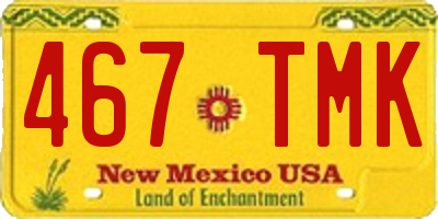 NM license plate 467TMK