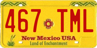 NM license plate 467TML