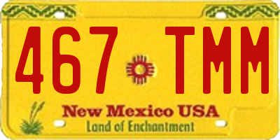NM license plate 467TMM