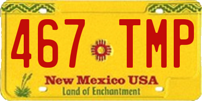 NM license plate 467TMP