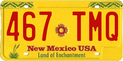 NM license plate 467TMQ