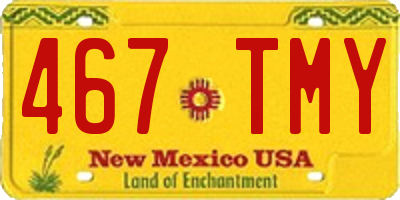 NM license plate 467TMY