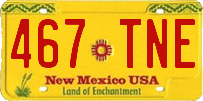 NM license plate 467TNE