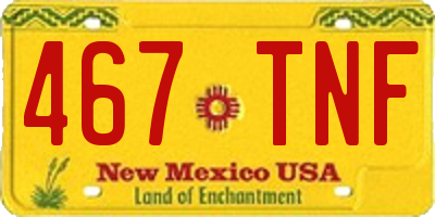 NM license plate 467TNF