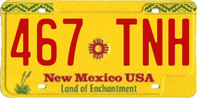 NM license plate 467TNH
