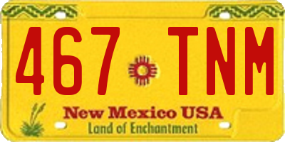 NM license plate 467TNM