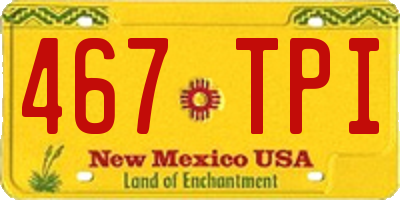 NM license plate 467TPI