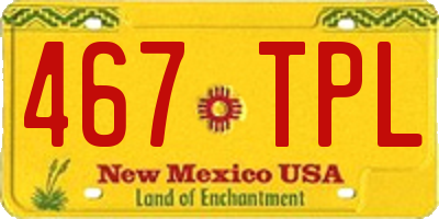 NM license plate 467TPL