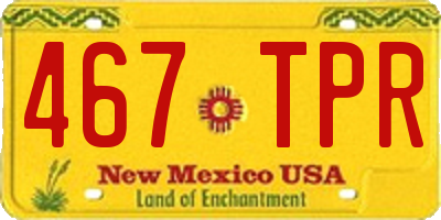 NM license plate 467TPR