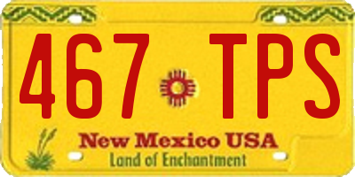 NM license plate 467TPS
