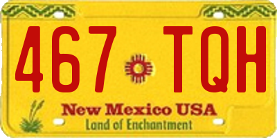 NM license plate 467TQH