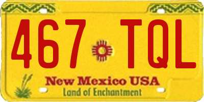 NM license plate 467TQL