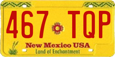 NM license plate 467TQP