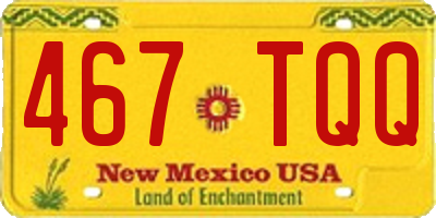 NM license plate 467TQQ