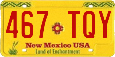 NM license plate 467TQY