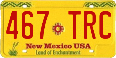 NM license plate 467TRC