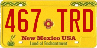 NM license plate 467TRD