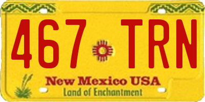 NM license plate 467TRN