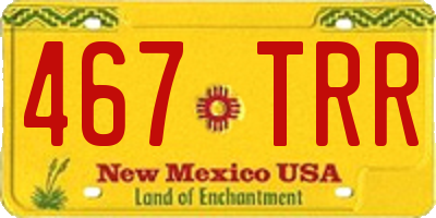NM license plate 467TRR