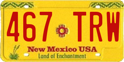 NM license plate 467TRW