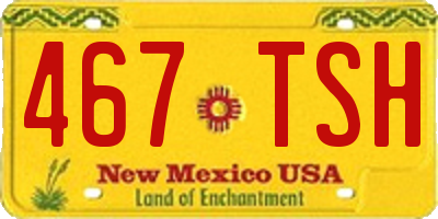 NM license plate 467TSH