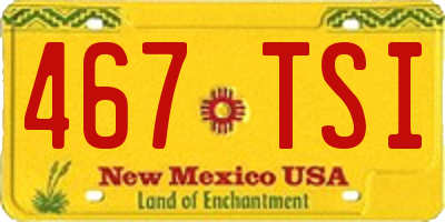 NM license plate 467TSI