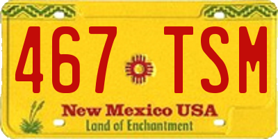 NM license plate 467TSM