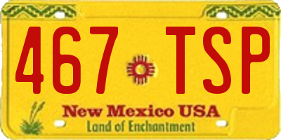 NM license plate 467TSP