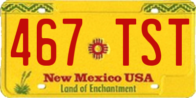 NM license plate 467TST