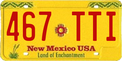 NM license plate 467TTI