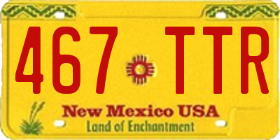 NM license plate 467TTR
