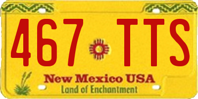 NM license plate 467TTS