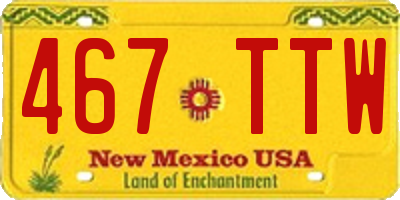 NM license plate 467TTW
