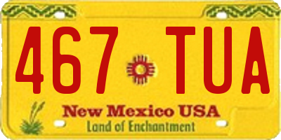 NM license plate 467TUA