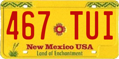 NM license plate 467TUI