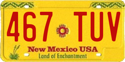 NM license plate 467TUV