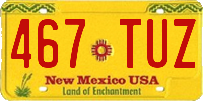 NM license plate 467TUZ