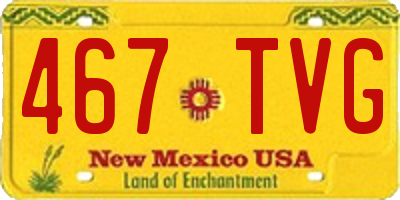 NM license plate 467TVG