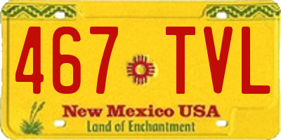 NM license plate 467TVL