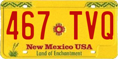 NM license plate 467TVQ