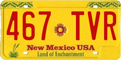 NM license plate 467TVR