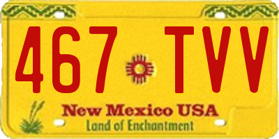 NM license plate 467TVV