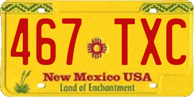 NM license plate 467TXC