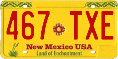 NM license plate 467TXE