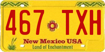 NM license plate 467TXH