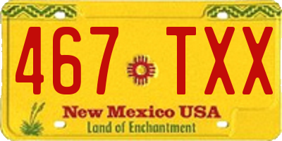 NM license plate 467TXX